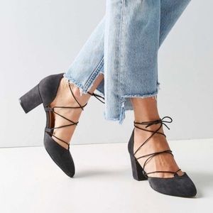 Anthropologie Intentionally Blank Lace-Up Heels